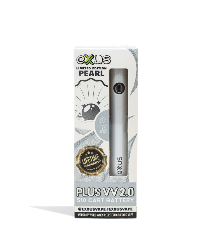 Pearl Exxus Vape Plus VV 2.0 Cartridge Vaporizer Packaging Front View on White Background