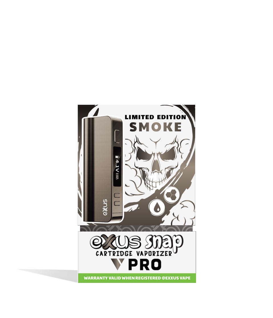Smoke Exxus Snap VV Pro Cartridge Vaporizer Packaging Front View on White Background