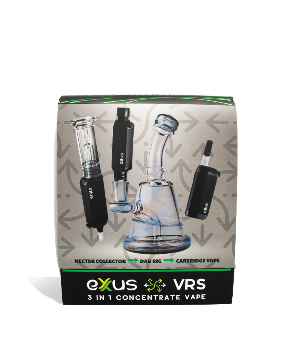 Packaging black Exxus Vape VRS 3 in 1 Vaporizer on white background